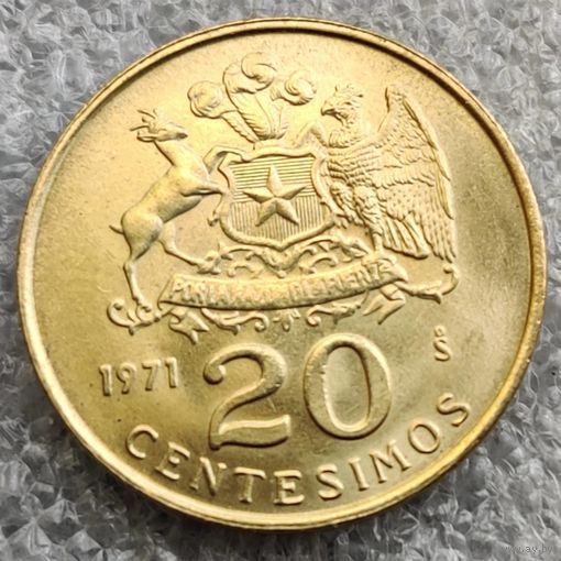 Чили 20 сентесимо   1971 - 1972 г.