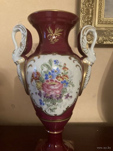Ваза Антикварная Ампир Лимож Limoges Франция ручная роспись Цена снижена!