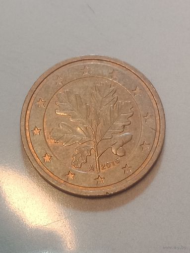 Германия 2 цента 2016 года . A