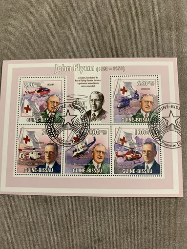 Гвинея-Биссау 2009. Джон Флин 1880-1951. Малый лист