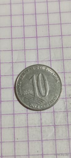 Эквадор 10  сентавос 2000