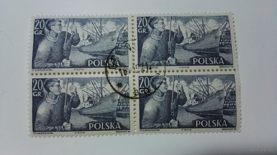 Польша 1956. Корабли Польши. Квартблок