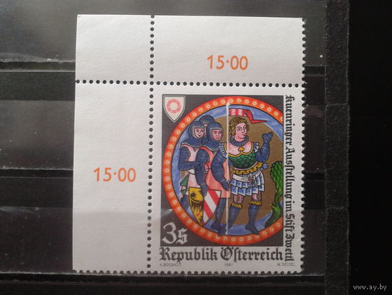 Австрия 1981 Искусство, 10-й век, герб** угол