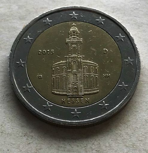 Германия 2 евро 2015 - Церковь Св. Павла во Франкфурт-на-Майне, Гессен (G - Карлсруэ)