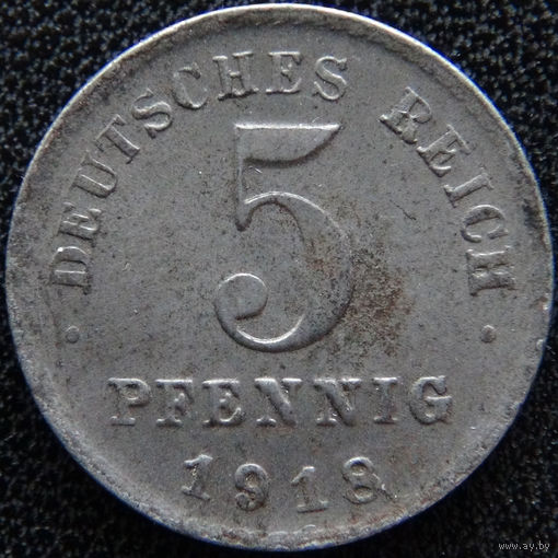 YS: Германия, 5 пфеннигов 1918D, KM# 19 (2)