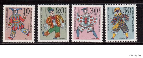 Германия(ФРГ)-1970,(Мих.650-653), **  , Игрушки, Куклы