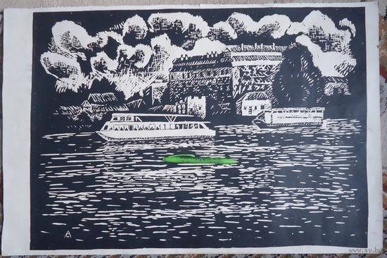 Гравюра Вид на пинский коллегиум