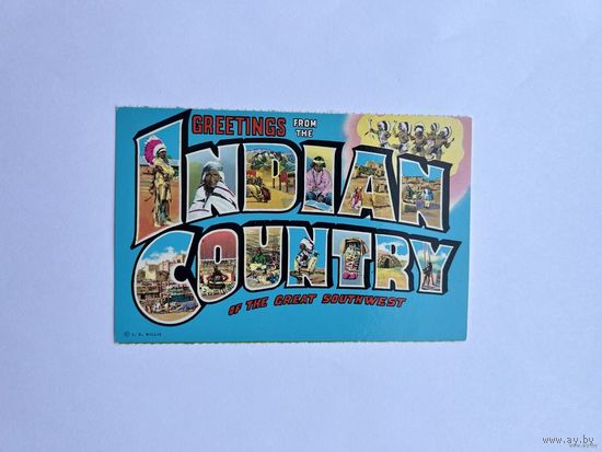 Открытка винтажная Greetings from The Indisn Country