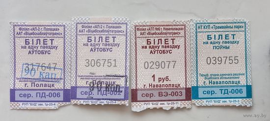 Билет Полоцк и Новополоцк.