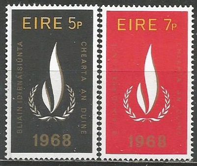 Ирландия. Международный Год по Правам человека. 1968г. Mi#226-27. Серия.