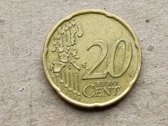 Германия 20 евроцентов, 2002 "D". (U-обм)