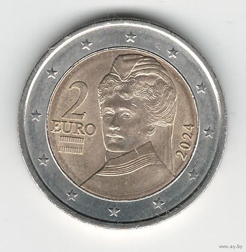 Австрия 2 евро 2024 года. Состояние aUNC