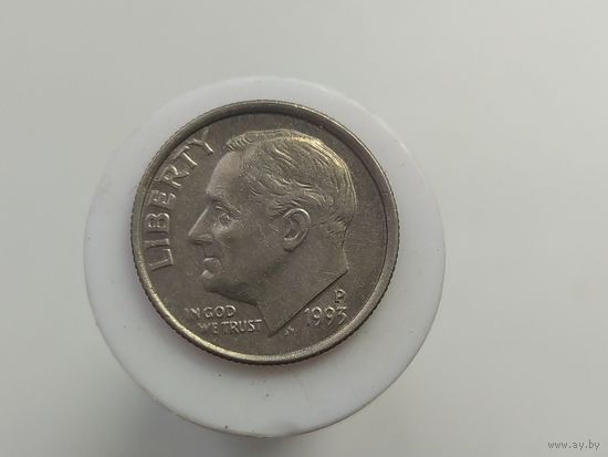 1 дайм 10 центов США 1993 года буква P лот 44