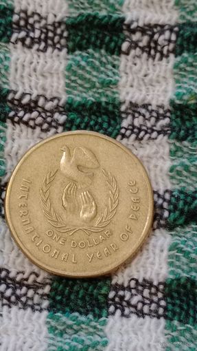 Австралия,1 доллар 1986 год мира