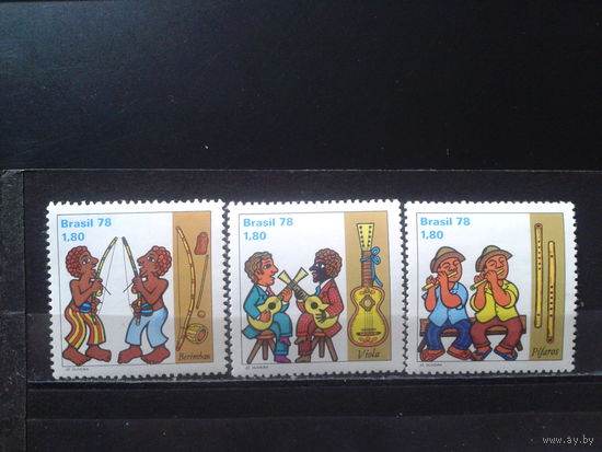 Бразилия 1978 Фольклор, нац. муз. инструменты Полная серия