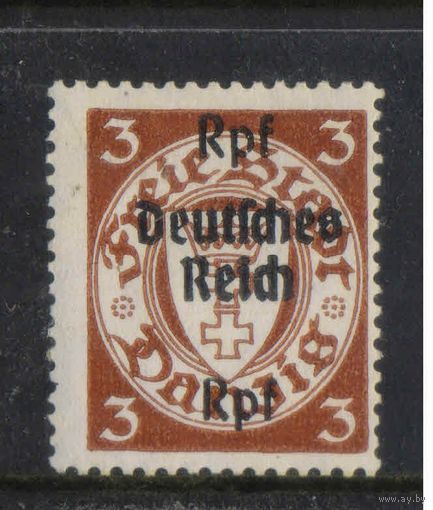 Германия Рейх 1939 Надп на марках Данцига #716**
