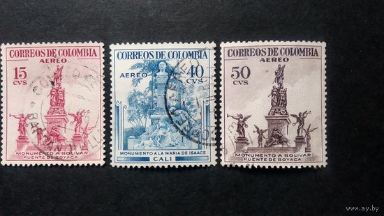 Колумбия\170ф\1954 Памятник Боливару. Авиапочта