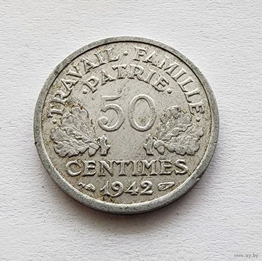 Франция 50 сантимов, 1942