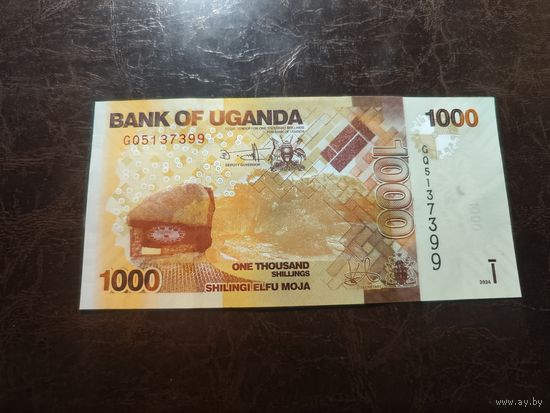 Уганда 1000 шиллингов образца 2024 года UNC p49 серия GQ