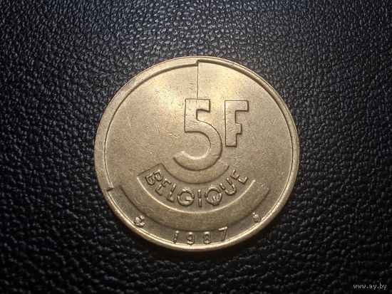 Бельгия 5 франков 1987 BELGIQUE