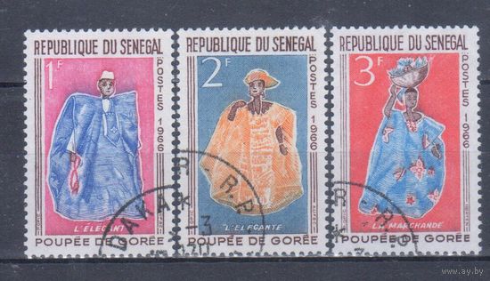 [524] Сенегал 1966. Культура и быт.Традиционная одежда. Костюмы. Гашеные марки.