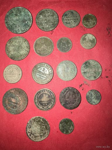 Монеты 1700-1900-е годы.цена за все.