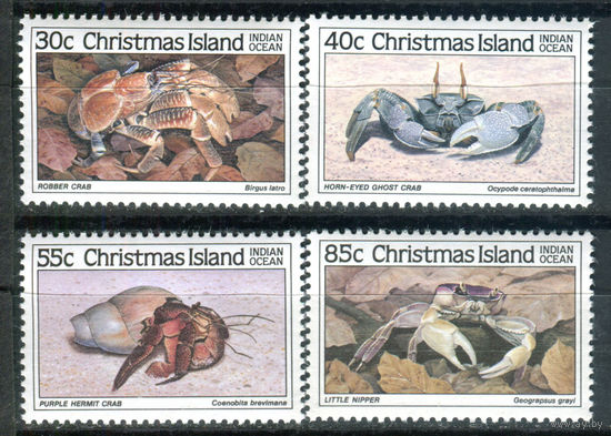 Рождественские острова (о-в Рождества) - 1985г. - крабы - 4 марки - полная серия, MNH [Mi 199-202]. #4-B6-Z-1-1