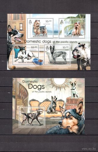 Соломоновы острова 2012 Фауна домашние собаки - 1 лист + 1 блок MNH**