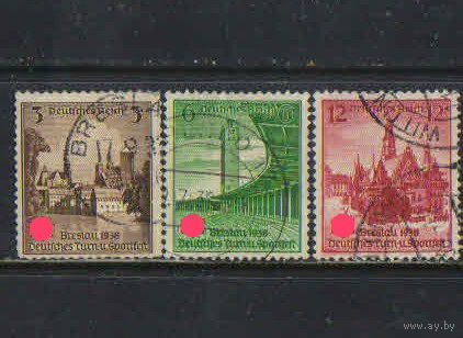 Германия Рейх 1938 Фестиваль гимнастики и спорта в Бреслау Доминсель Стадион Ратуша #665-7
