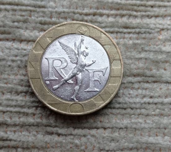 Werty71 Франция 10 Франков 1988 биметалл Ангел Дух Свободы