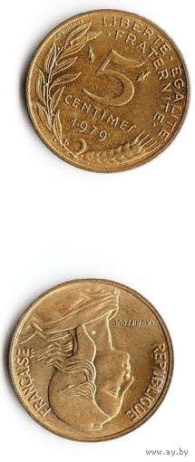 5 сантимов Франция 1979 год