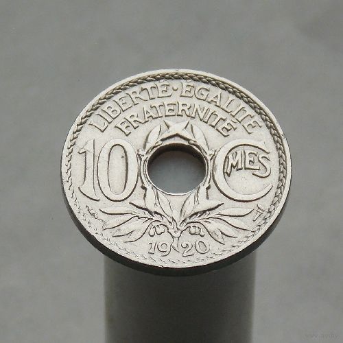 Франция 10 сантимов 1920