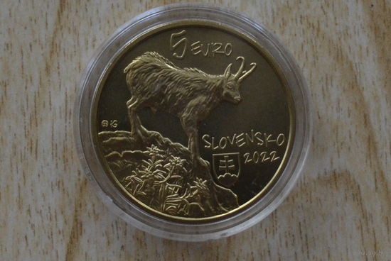 Словакия 5 евро 2022 Татранская серна