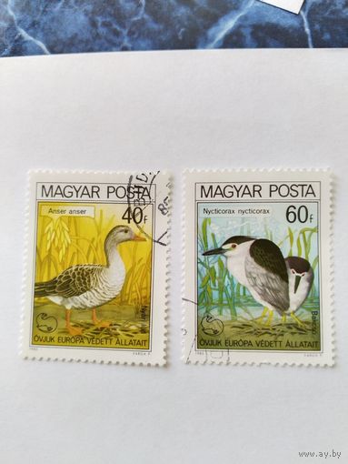 Венгрия 1980     2 м птицы