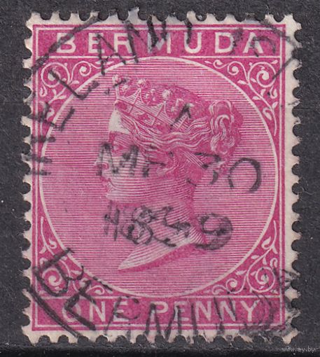 117.BrKCI. Великобритания. Колонии. Бермудские острова. Стандарт. Виктория. 1889 г. 1P. Mi.#14d.
