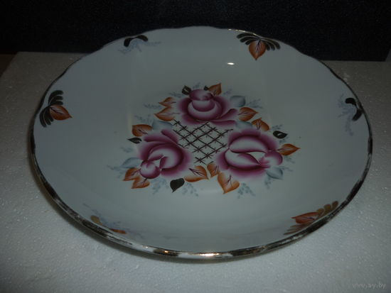 Большая Тарелка. Расписное блюдо. СССР