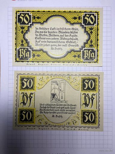 Нотгельды 50-50 пфеннигов (Германия Веймарская республика). -2612