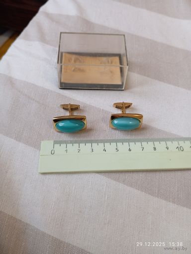 Запонки бирюза винтаж