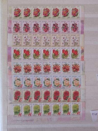 Беларусь. Цветы. 2008. Двенадцатый стандарт. Серия. Полоски с номером заказа (А)
