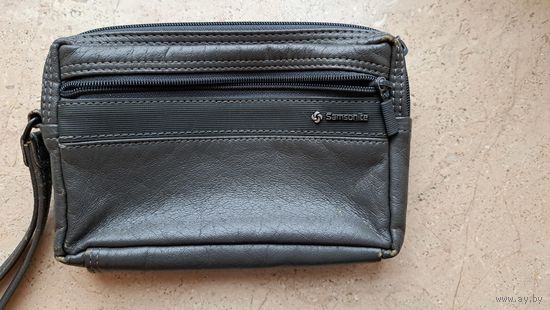 Сумка / Барсетка кожаная мужская Samsonite из Германии ХХ век 20 х 15 см.
