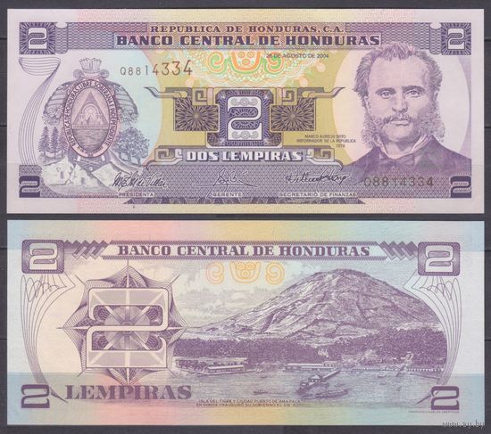 Гондурас 2 Лемпира 2004 UNC P 90