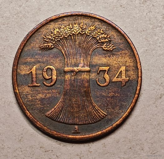 1934 год Германия пфенниг