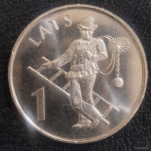 Латвия 1 лат, 2008 Трубочист