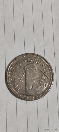 Барбадос 25 цент 1996