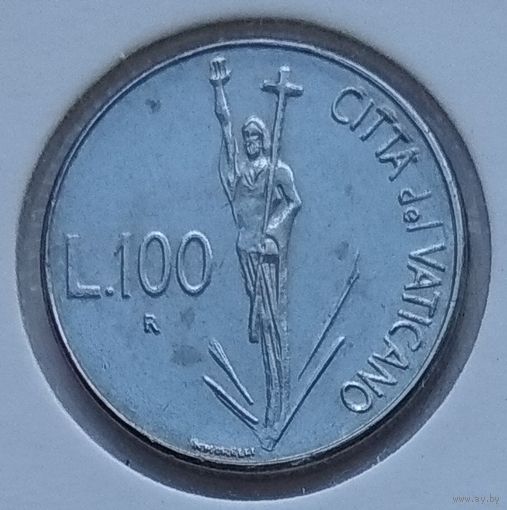 Ватикан 100 лир 1991 г. В холдере