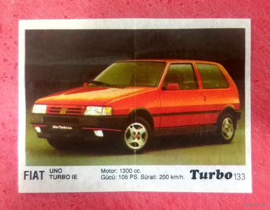 Вкладыш от жвачки Турбо * Turbo * номер 133