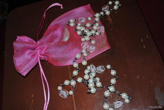 Бусы женские:_"Дневной Шик"_пр. Италия.//Made in Italy/._Как новые, с иск.жемчугом и цв.стеклом_!