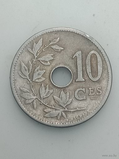 Бельгия 10 сантимов 1905 года . Надпись на Французском языке  , BELGIQUE .