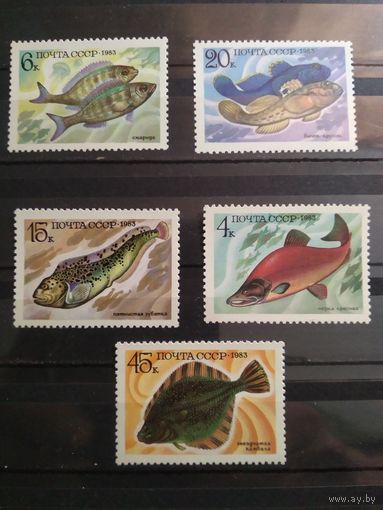 СССР 1983 г. Рыбы.