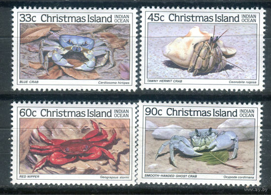 Рождественские острова (о-в Рождества) - 1985г. - крабы - 4 марки - полная серия, MNH [Mi 203-206]. #4-B6-Z-1-1